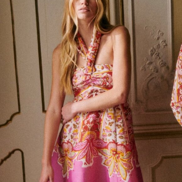 Sezane Rosabella Dress Laguna- NWT - Picture 1 of 5